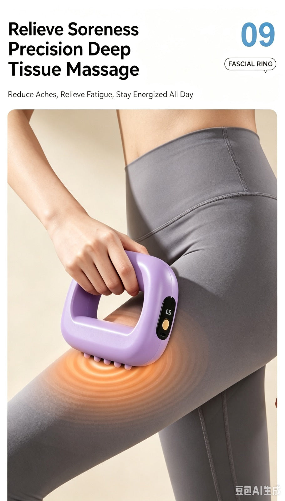 AddWin R10 Cordless Fascia Ring Massager